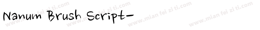 Nanum Brush Script字体转换
